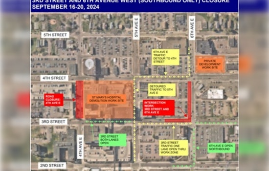 Major Construction at Third and Sixth to Disrupt Traffic Starting Monday