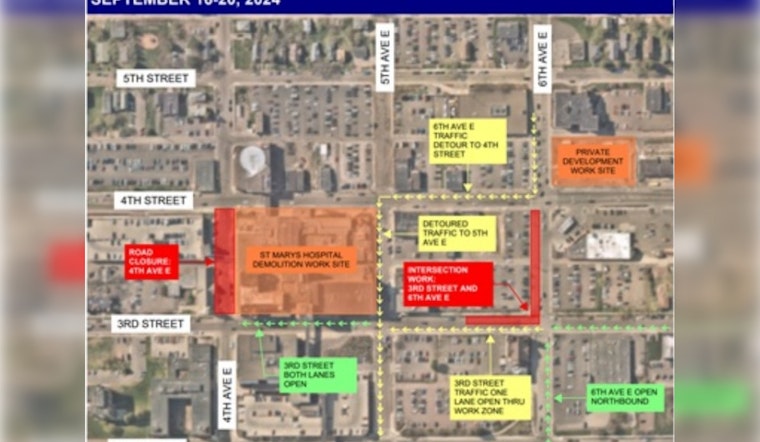Major Construction at Third and Sixth to Disrupt Traffic Starting Monday