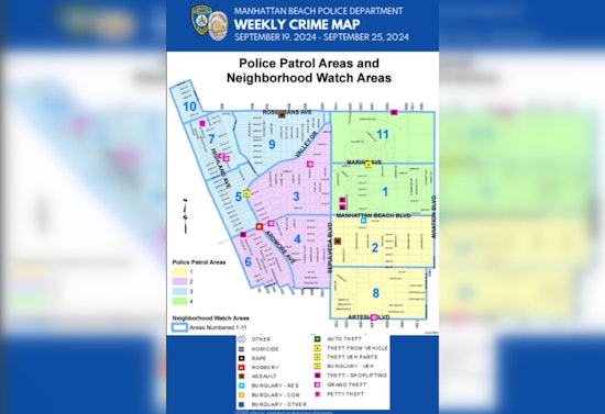 Manhattan Beach Experiences Array of Crimes, Police Urges Vigilance Among Residents