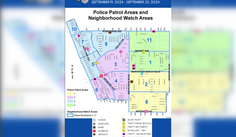 Manhattan Beach Experiences Array of Crimes, Police Urges Vigilance Among Residents