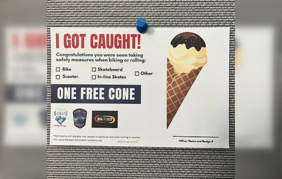 Mankato Police Sweeten Safety Education with Free Ice Cream Rewards for Helmet-Wearing Kids