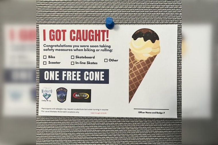 Mankato Public Safety Team Sweetens the Deal for Safety-Conscious Cyclists with Free Ice Cream Incentive
