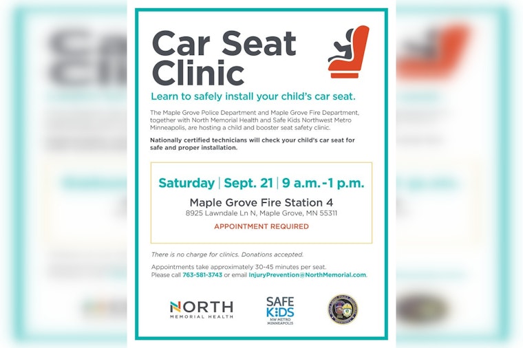 Maple Grove Hosts Free Child Car Seat Safety Clinic to Protect Young Riders