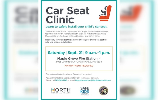 Maple Grove Hosts Free Child Car Seat Safety Clinic to Protect Young Riders