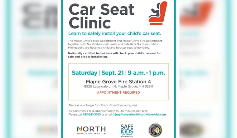 Maple Grove Hosts Free Child Car Seat Safety Clinic to Protect Young Riders