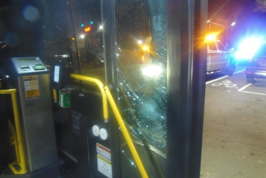 MBTA Bus Window Shattered in Late-Night Vandalism at Columbia Road and Washington Street