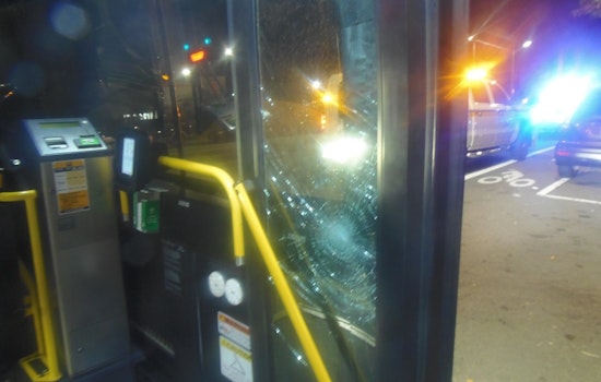 MBTA Bus Window Shattered in Late-Night Vandalism at Columbia Road and Washington Street