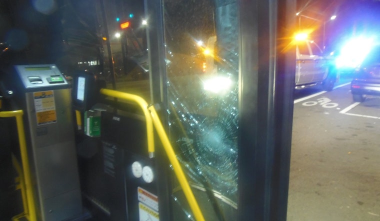 MBTA Bus Window Shattered in Late-Night Vandalism at Columbia Road and Washington Street