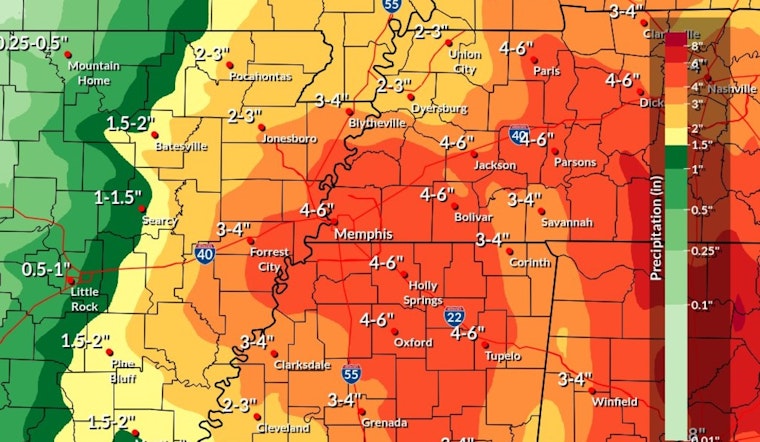 Memphis on Alert for Severe Weather, Flood Watch and Wind Advisory Issued
