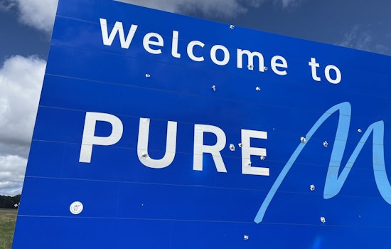 Michigan State Police Seek Information on Vandalized "Welcome to Pure Michigan" Sign Shot 18 Times