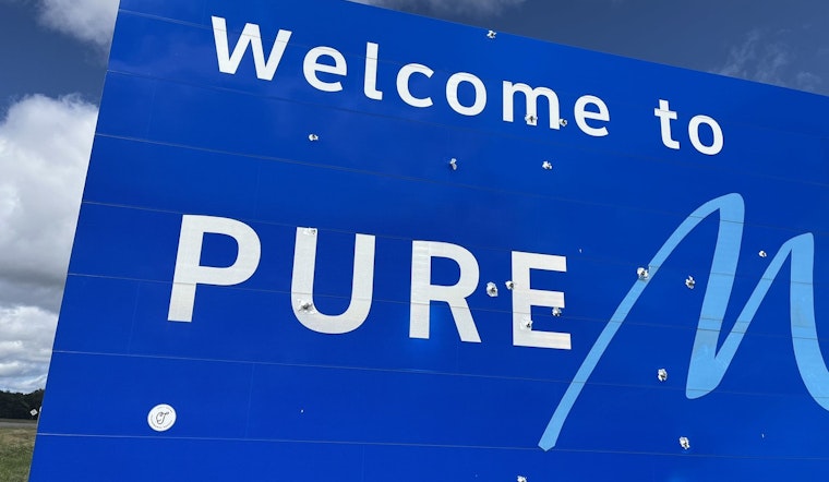 Michigan State Police Seek Information on Vandalized "Welcome to Pure Michigan" Sign Shot 18 Times