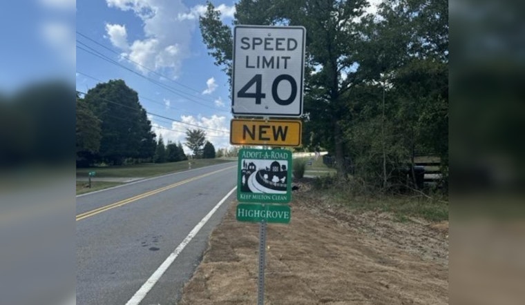 Milton Reduces Speed Limits on Key Roads for Enhanced Safety, Local Police to Enforce New 40 mph Cap