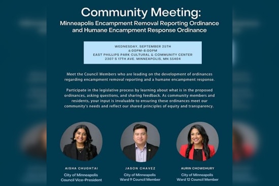 Minneapolis Council Members to Host Community Meeting on Encampment Management Ordinances