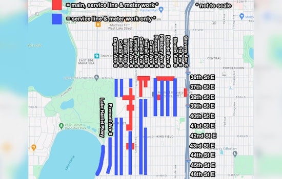Minneapolis Traffic Alert, Major Utility Work to Close W. 43rd Street in East Harriet and King Field Neighborhoods