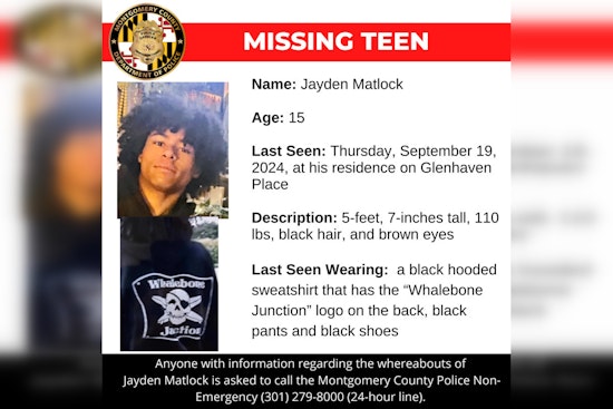 Montgomery County Police Seek Public's Help in Search for Missing Teen Jayden Matlock