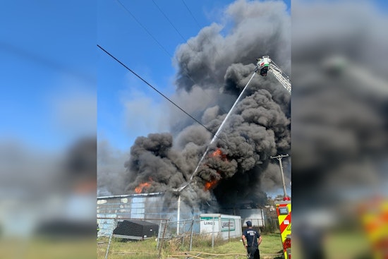 Muskegon Community Bands Together as Firefighters Tackle Blaze at Semi-Truck Repair Shop on Messler Street