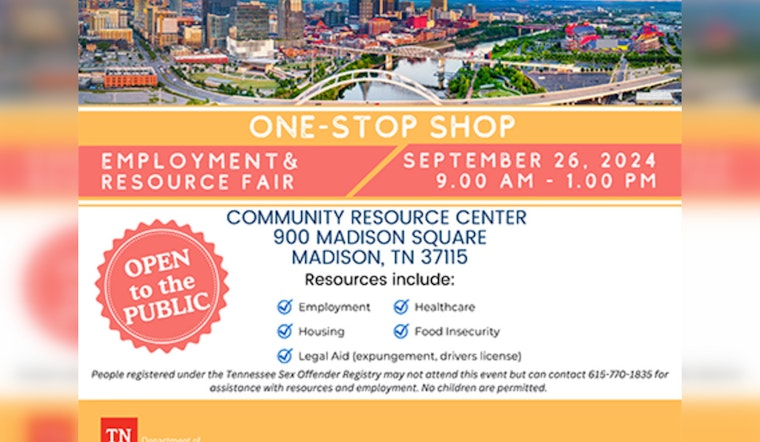 Nashville Community Resource Center to Host Job & Resource Fair for the Incarcerated and Unemployed