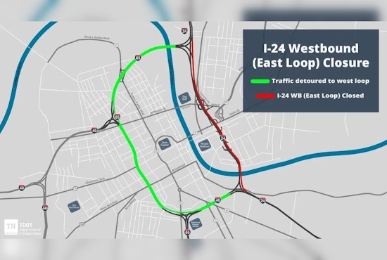 Nashville's I-24 West to Close for Weekend Repairs, TDOT Urges Caution for Motorists