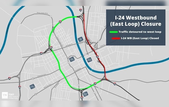 Nashville's I-24 West to Close for Weekend Repairs, TDOT Urges Caution for Motorists