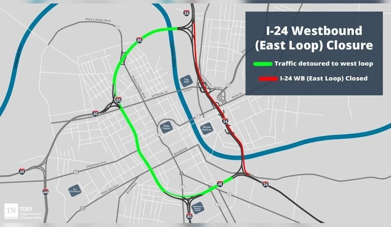 Nashville's I-24 West to Close for Weekend Repairs, TDOT Urges Caution for Motorists