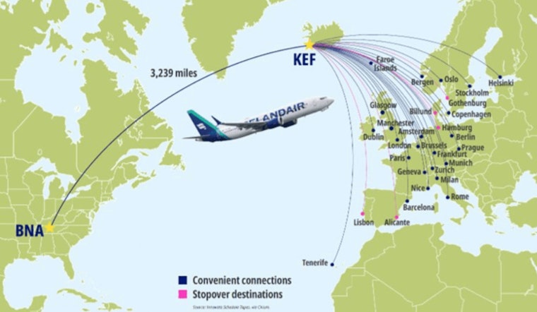 Nashville to Reykjavik Direct Flights Start May 2025, Expanding BNA's European Travel Options