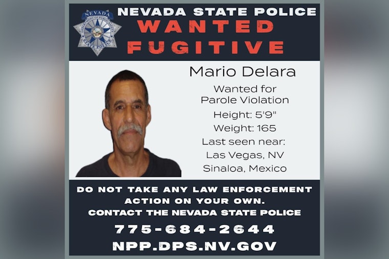 Nevada State Police Seek Public's Help in Locating Parole-Violator Fugitive Last Spotted Near Las Vegas