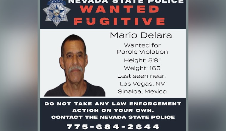 Nevada State Police Seek Public's Help in Locating Parole-Violator Fugitive Last Spotted Near Las Vegas