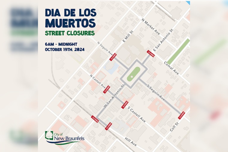 New Braunfels Announces Road Closures for Dia de los Muertos Festival
