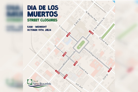 New Braunfels Announces Road Closures for Dia de los Muertos Festival