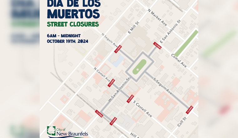 New Braunfels Announces Road Closures for Dia de los Muertos Festival