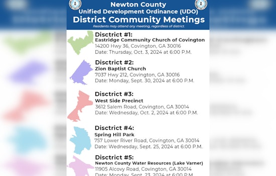 Newton County Invites Residents to Join Unified Development Ordinance Meetings