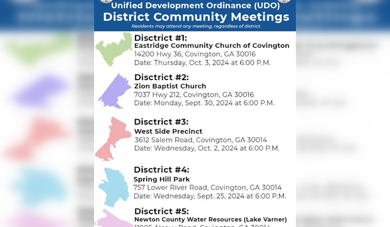 Newton County Invites Residents to Join Unified Development Ordinance Meetings