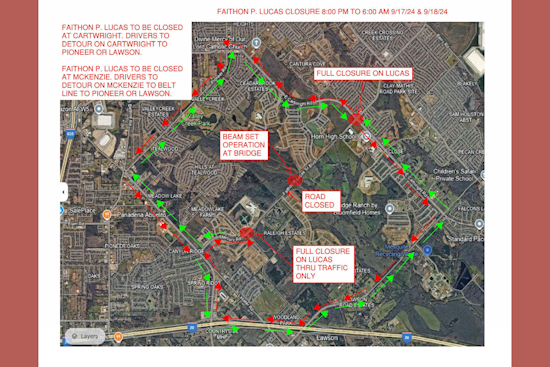 Nighttime Road Closure Alert: Portions of F.P. Lucas Blvd in Mesquite to Shut for Construction on Sept. 17-18