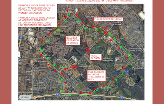 Nighttime Road Closure Alert: Portions of F.P. Lucas Blvd in Mesquite to Shut for Construction on Sept. 17-18