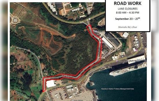Niumalu Road in Nāwiliwili to Experience One-Lane Closure for Resurfacing with Expected Delays