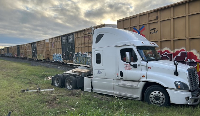No Injuries Reported as Train Strikes Stalled Semi-Trailer in Medina County, Commuters Face Delays