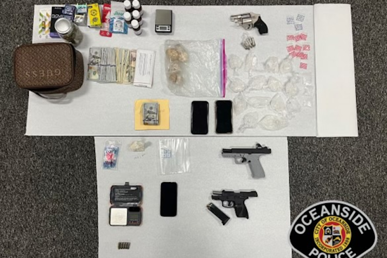 Oceanside Police Operation Nets Two Vista Men Charged with Drug Sales and Weapons Possession