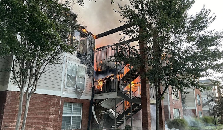 One Injured as Fire Engulfs Quail Ridge Apartments in Bartlett, Firefighters Retreat Amidst Intense Flames