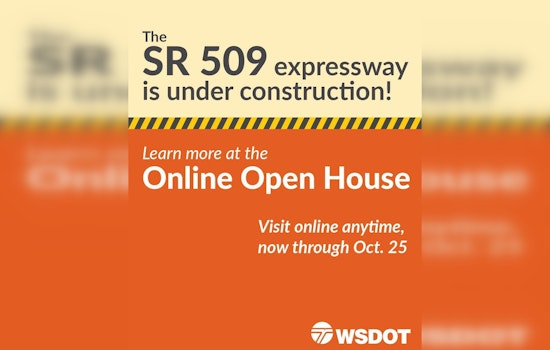 Online Open House Launches for SR 509 Expansion Affecting SeaTac, Burien, Kent, and Des Moines