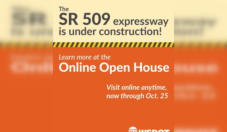 Online Open House Launches for SR 509 Expansion Affecting SeaTac, Burien, Kent, and Des Moines
