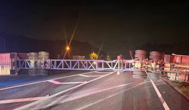Overturned Semi-Truck Causes Major Delays on I-95 in St. Johns County