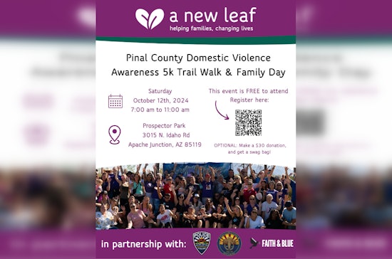 Pinal County Rallies for Domestic Violence Awareness with 3rd Annual 5K Trail Walk and Family Day in Apache Junction