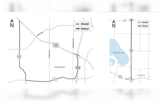 Plymouth Commuters to Face Detours: Highway 55 and Ramp Closures Announced for Stormwater Improvements