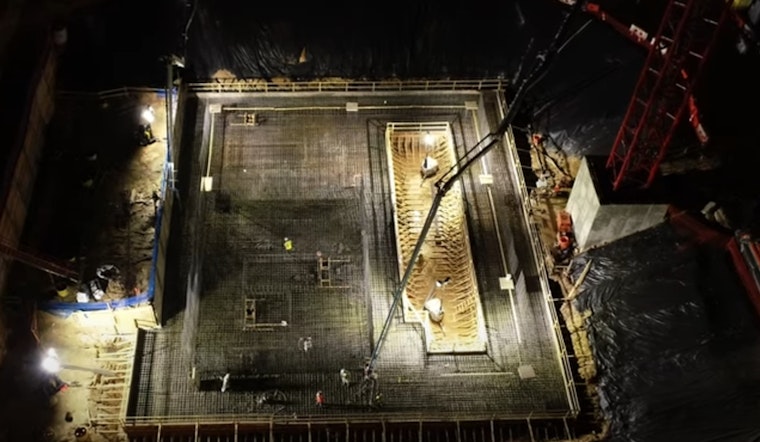 Raleigh's Future City Hall Begins With Massive 17-Story Foundation Pour on McDowell Street