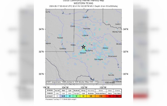 Rare Magnitude 5.1 Earthquake Startles West Texans, Felt From Ackerly to Fort Worth and Austin