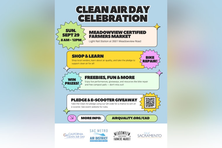 Sacramento Gears Up for Clean Air Celebration at Meadowview Farmers Market on September 29
