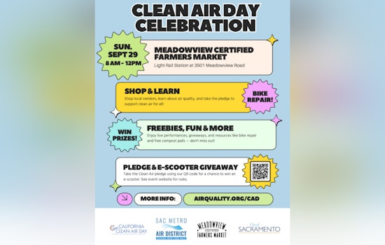 Sacramento Gears Up for Clean Air Celebration at Meadowview Farmers Market on September 29