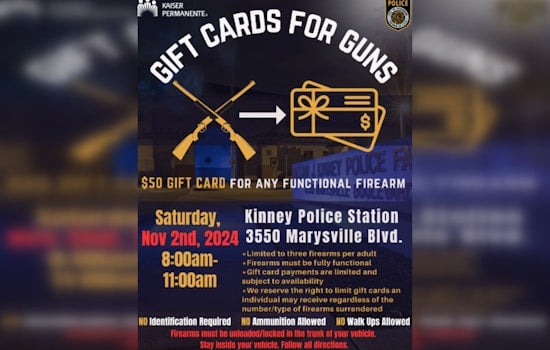 Sacramento Police Department Hosts Gun Buy-Back Event, Exchange Firearms for Gift Cards