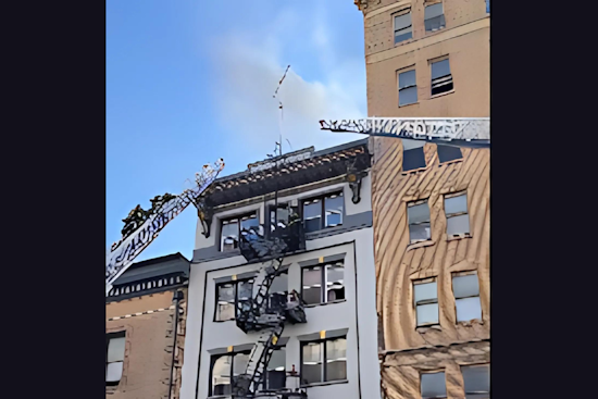 San Francisco Fire Department Quells Rooftop Fire on 6th St Caused by Discarded Smoking Materials