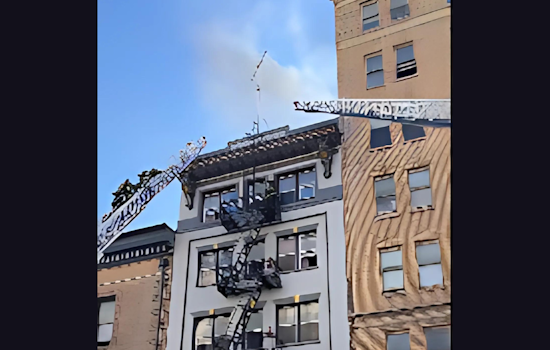 San Francisco Fire Department Quells Rooftop Fire on 6th St Caused by Discarded Smoking Materials